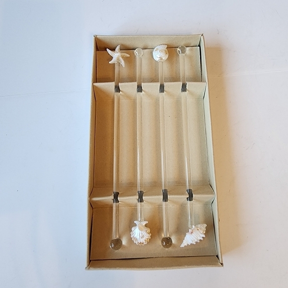 World Market Coastal Glass Stir Sticks Set - Picture 1 of 3